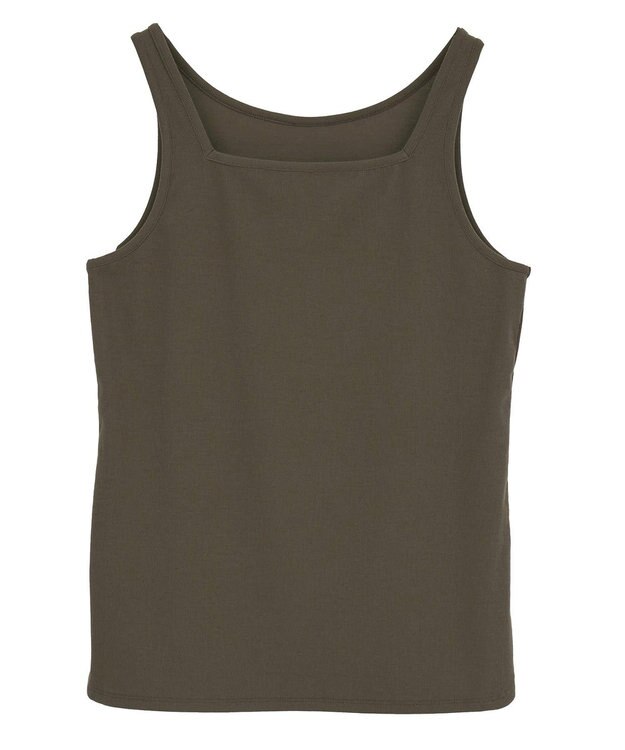 YECCA VECCA 2wayスクエアリブタンクトップ Brown