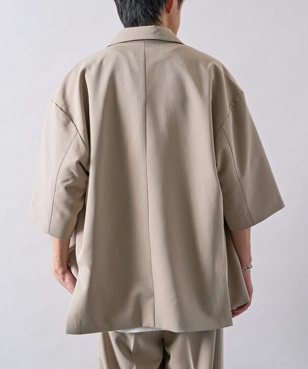 CRAFT STANDARD BOUTIQUE 半袖ダブルテーラードセットアップ Beige