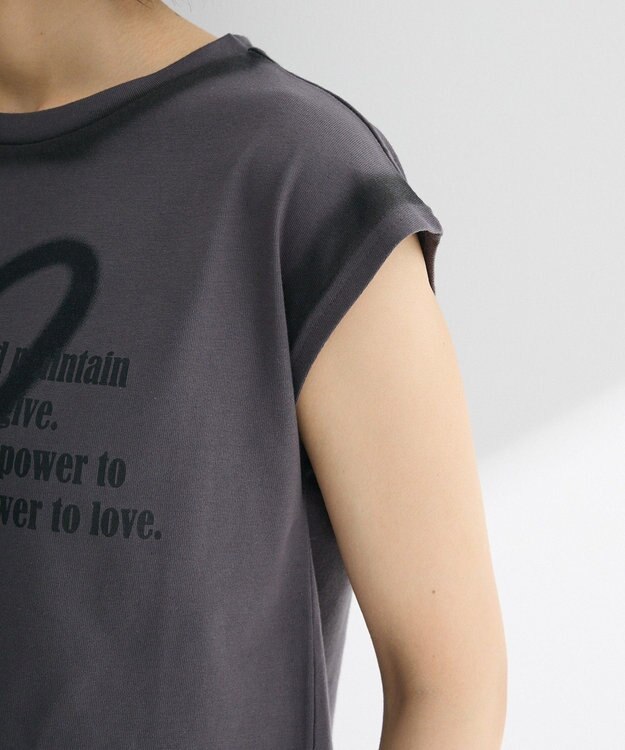 Green Parks ・ｓｗｉｎｇ　ｂｙ　ハートロゴフレンチＴＥＥ Charcoal Gray