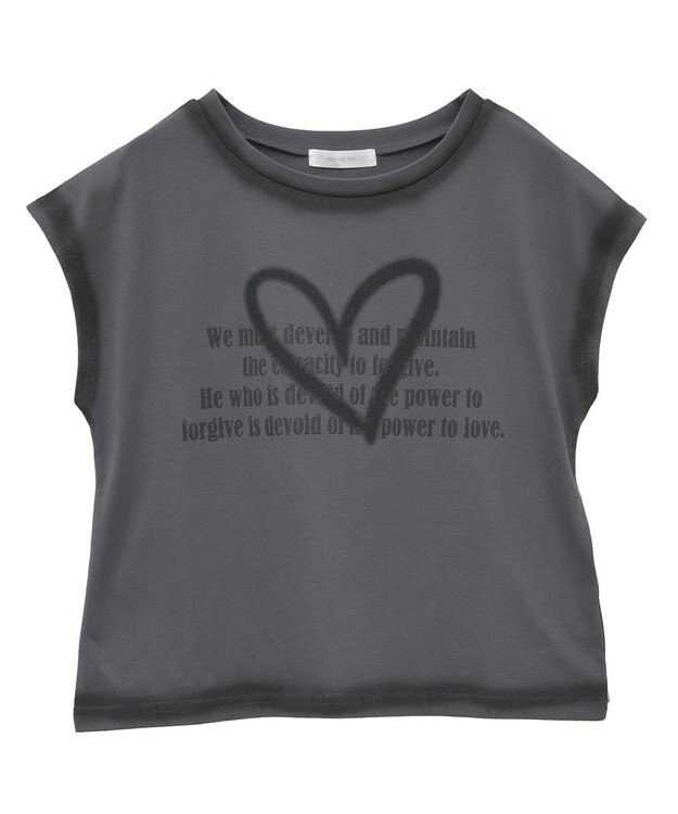 Green Parks ・ｓｗｉｎｇ　ｂｙ　ハートロゴフレンチＴＥＥ Charcoal Gray