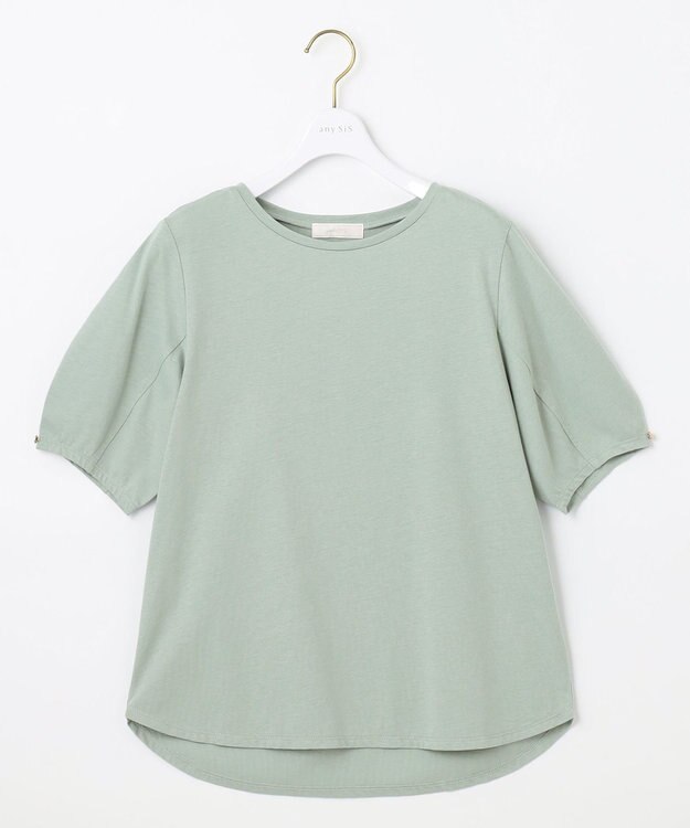 ANY SIS 【汗ジミ防止・UVケア】アーモンドスリーブ カットソー ミント