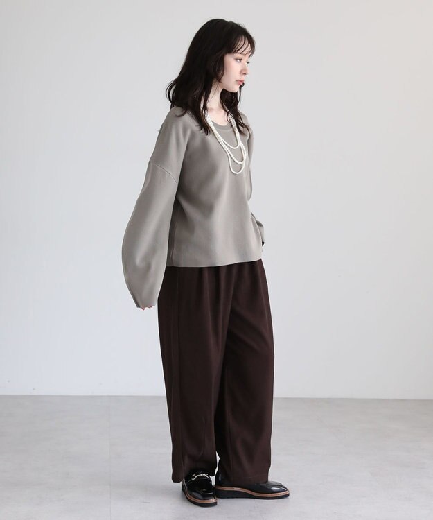 Green Parks ・ＥＬＥＮＣＡＲＥ　ＤＵＥ　２ｗａｙニットプルオーバー Gray Beige