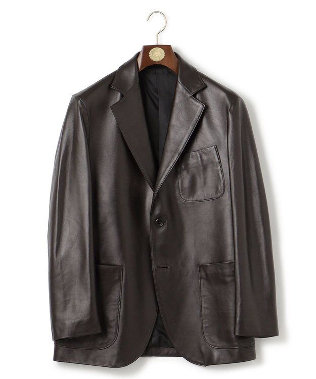 J.PRESS MEN ナッパレザージャケット ダークブラウン系