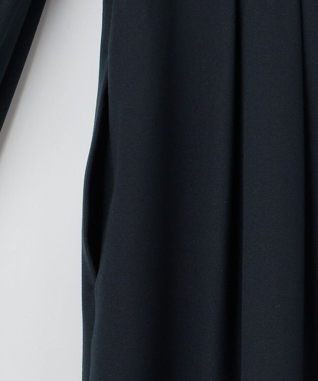 #Newans 【セレモニーにも】〈亀恭子さんコラボ〉ボリュームスリーブロングワンピース ネイビー