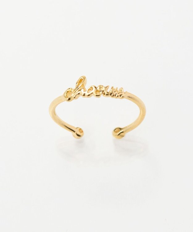 Phoebe ラッキーレターピンキーリング(チャーム) ゴールド