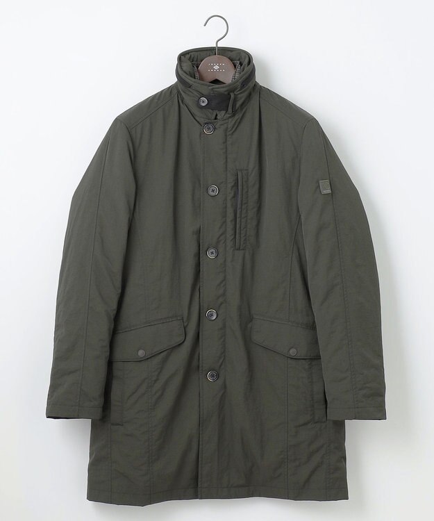 JOSEPH ABBOUD 【3WAY/撥水/INフード/ダウンライナー付】3ハイカウントツイル×パウダータフタ ダウン コート ダークブラウン系