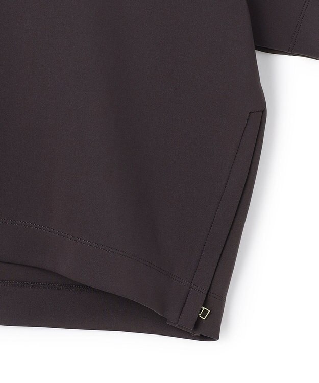 UNFILO 【VERY掲載】BEAUTY FORM JERSEY light サイドZIP プルオーバー チャコール