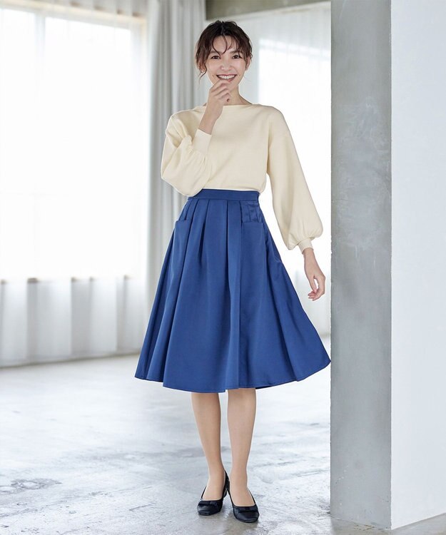 Tiaclasse 【安田美沙子さん着用・新色追加・洗える】ボリュームパフスリーブニット オフホワイト