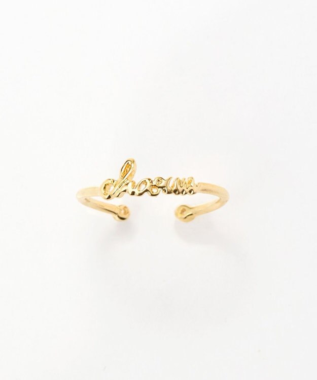 Phoebe ラッキーレターピンキーリング(チャーム) ゴールド