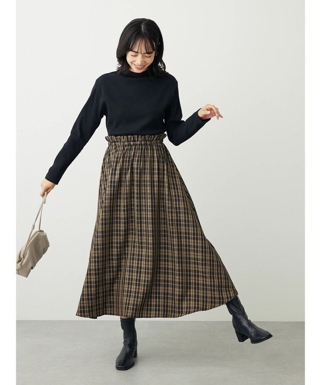 Green Parks ・ＥＬＥＮＣＡＲＥ　ＤＵＥ　チェックキリカエワンピース Black