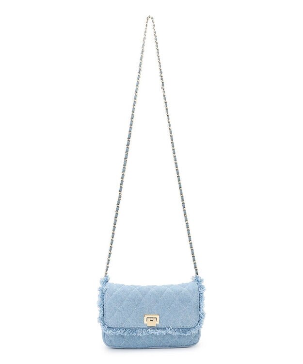 23区 【先行予約】デニムフリンジ ショルダーバッグ スカイブルー系