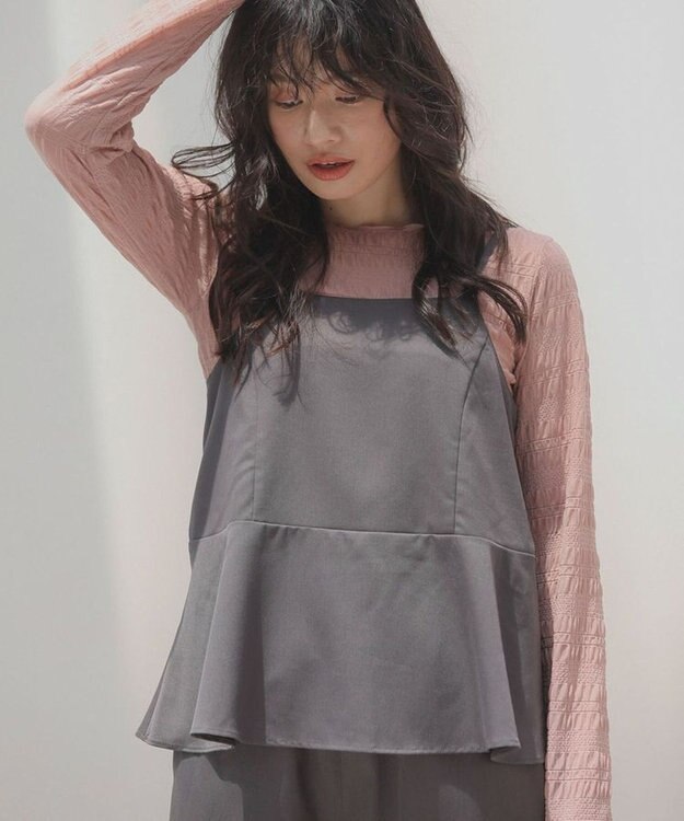 Green Parks ・ＥＬＥＮＣＡＲＥ　ＤＵＥ　ペプラムサロペット Charcoal Gray