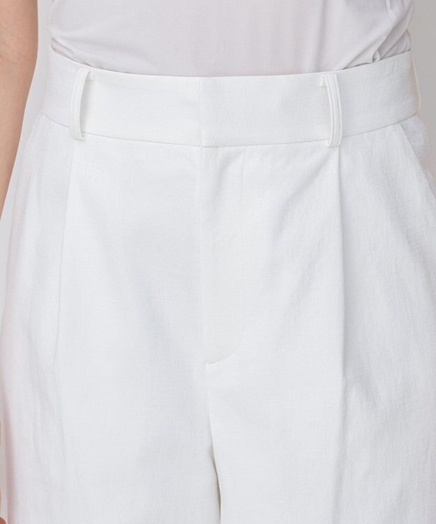 自由区 【接触冷感・吸水速乾・UVカット】パーフェクトパンツ ワイド ホワイト系