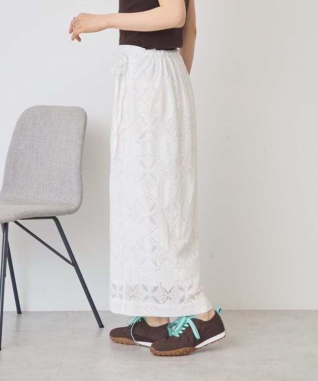 AMERICAN HOLIC レース巻きスカート Off White