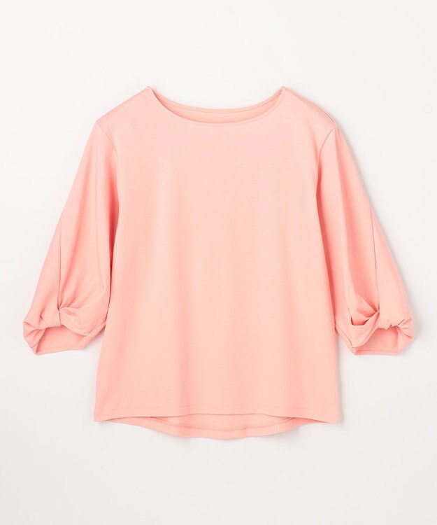 ANY 【WEB限定】シルケットスムースツイストスリーブカットソー ピンク