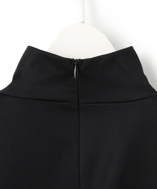 ICB 【洗える】リバーストレッチジャージー ハイネックプルオーバー ブラック系