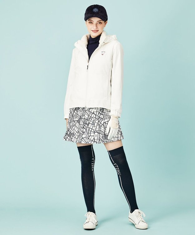 23区GOLF 【WOMEN】ニューヨークマップ柄 プリーツスカート ホワイト系5