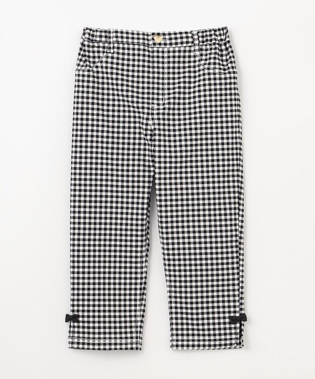 ANY KIDS 接触冷感 しろくま パンツ ブラック×ギンガム