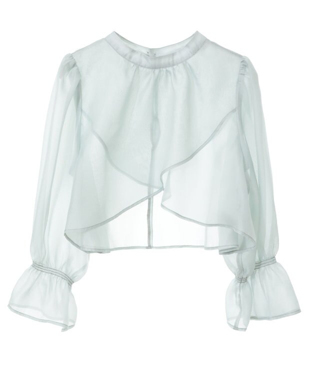 earth music&ecology SET2点シアーブラウス＋3Dレースワンピース ミント