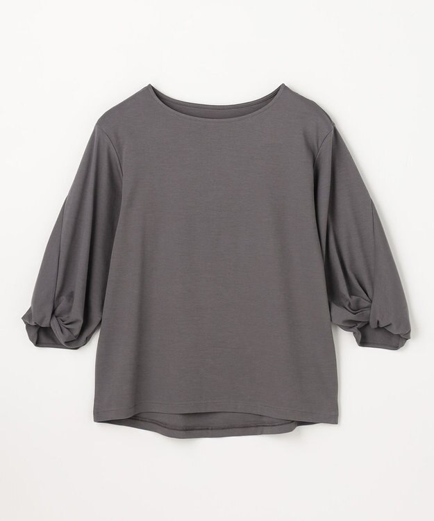 ANY 【WEB限定】シルケットスムースツイストスリーブカットソー スレート