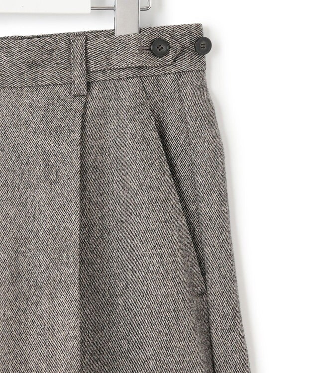 23区 S ラメミックスツイード タック ワイド パンツ モノトーン系