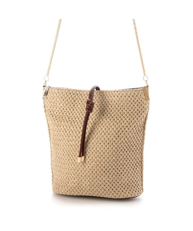 UNBILLION カシュカシュ cachecache / 口前ストラップポリプロピレンショルダー ベージュ