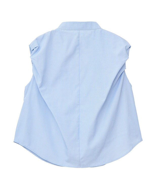 CRAFT STANDARD BOUTIQUE フレンチスリーブブラウス Stripe Blue