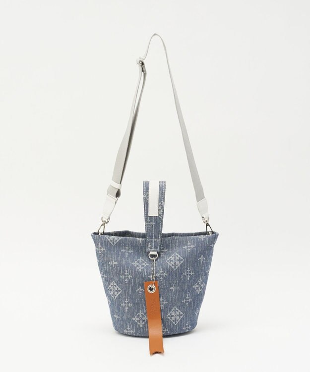 russet デニムジャガード丸底2WAYワンショルダーバッグ(CE-1686) Indigo