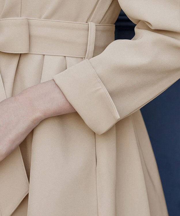 Tiaclasse L 【洗える】ステンカラードレスコート ライトベージュ