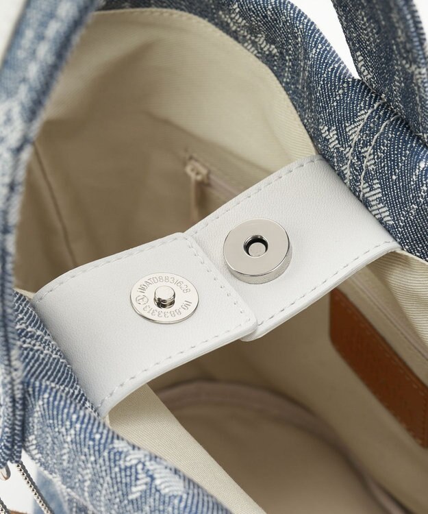 russet デニムジャガード丸底2WAYワンショルダーバッグ(CE-1686) Indigo