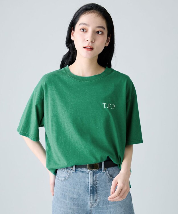 ANY ピグメントアソートロゴＴシャツ グリーン