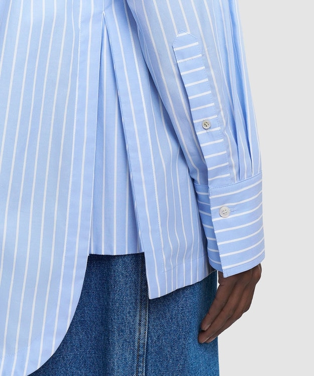 JOSEPH コットンストライプシャツ Light Blue Stripes