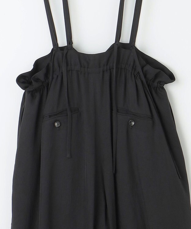 23区 【SACRA】アセテートブライトツイル サロペット ブラック系