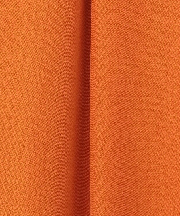 自由区 【接触冷感・速乾・UVカット・撥水・防シワ】リネンライクツイル タックスカート オレンジ系