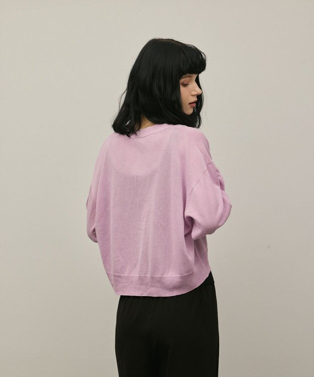 GRACE CONTINENTAL スリーブスリットニットカーディガン ピンク