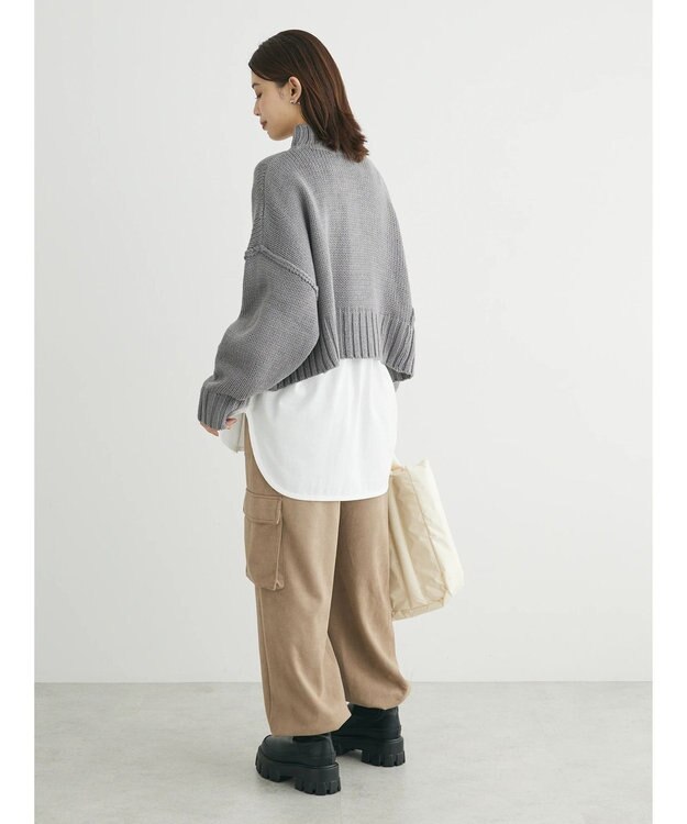 Green Parks ・ＳＵＧＡＲ　ＳＰＯＯＮ　ハイネックショートニット Gray Mixture