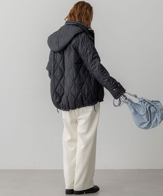 23区 L 【洗える】ナチュラルストレッチサキソニー ベイカー ドロスト パンツ アイボリー系