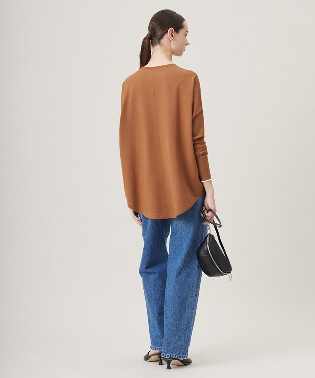 ICB 【洗える】 ヴィスコースワイド プルオーバー ラセットブラウン系