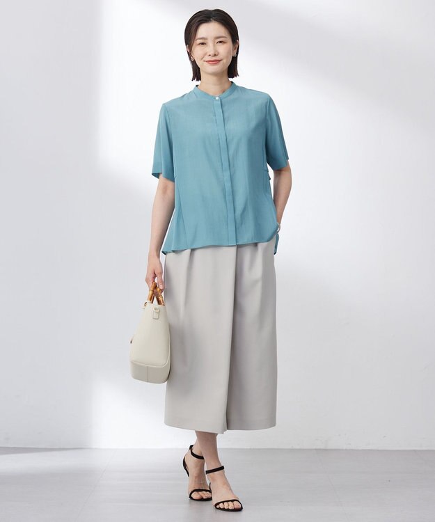 J.PRESS LADIES L 【洗える】Crispyツイル クロップド パンツ ベージュ系