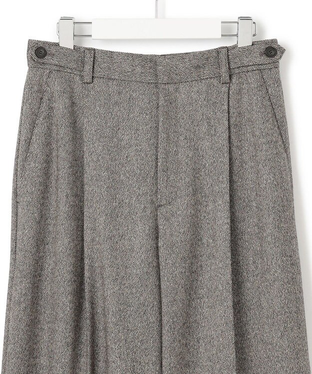 23区 S ラメミックスツイード タック ワイド パンツ モノトーン系