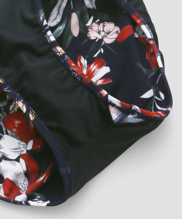 San-ai Resort（三愛水着楽園） 【SALE】ロングパンツセット水着　13L【Coral veil（コーラルヴェール）】 ネイビー