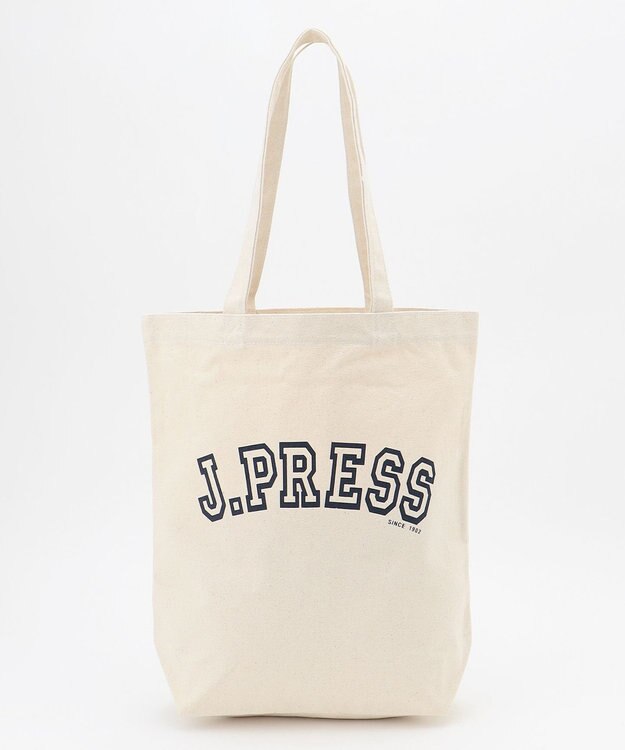J.PRESS MEN アーチロゴトートバッグ ホワイト系