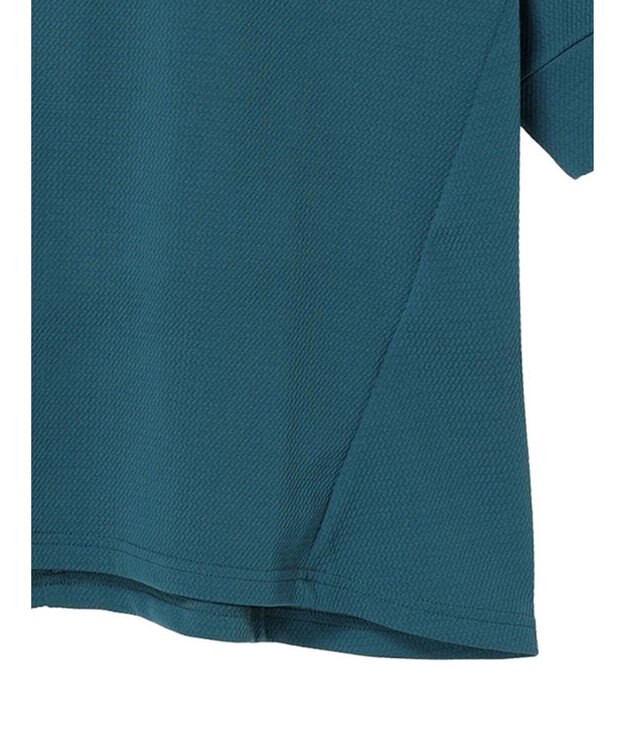 Green Parks ぽこぽこ７分袖カットプルオーバー Blue Green