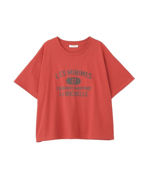 Green Parks 汗染み防止ボックスロゴＴシャツ Red