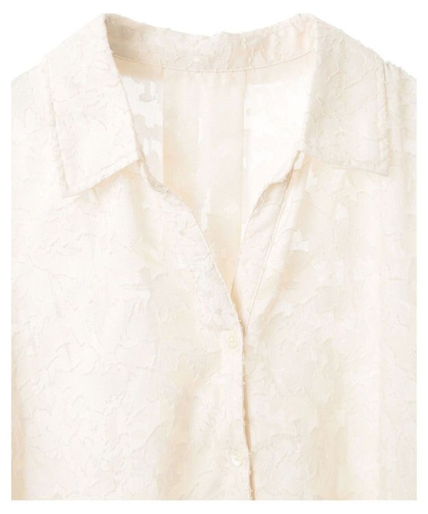 YECCA VECCA 3wayシアージャガードシャツ Ivory