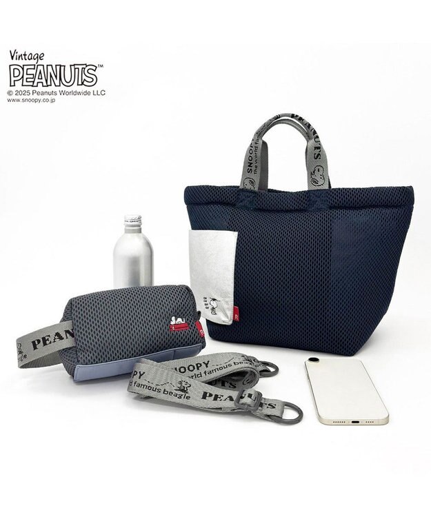 ROOTOTE 8433【スヌーピー】IP.デリ.ウエッファ.ピーナッツ-0K 01：ネイビー