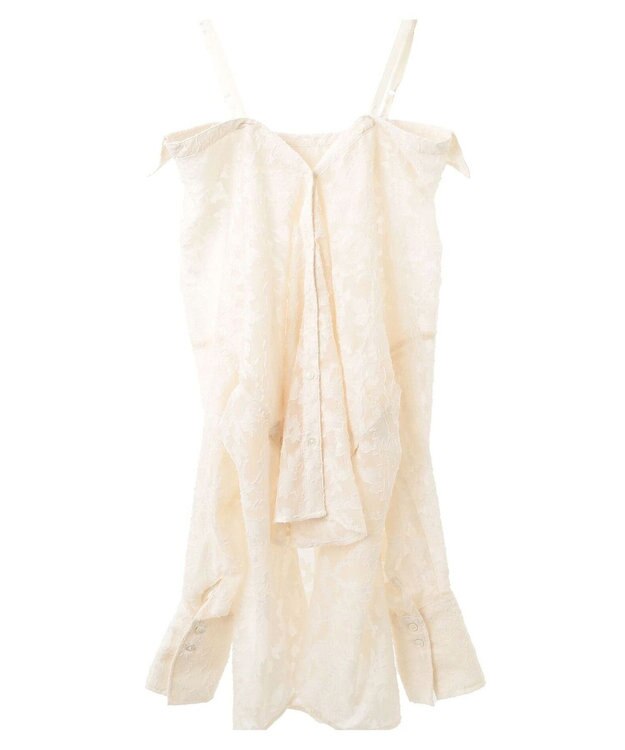 YECCA VECCA 3wayシアージャガードシャツ Ivory