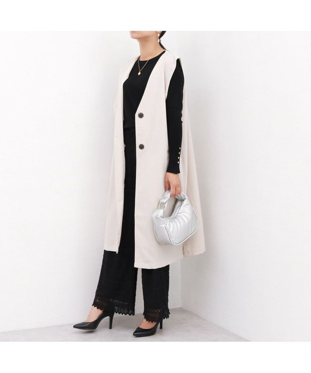 UNBILLION 【テレビ ドラマ着用アイテム】カシュカシュ cachecache / メタルアクセントパフィミニショルダー シルバー