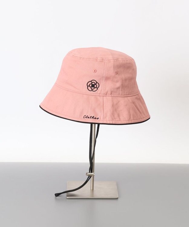 AURORA 【 CLATHAS.（クレイサス）】刺繍ドローコード付きバケットハット ピンク