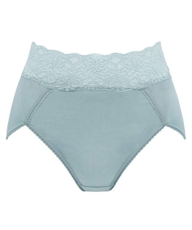 BRADELIS New York 【BRADELIS New York / 育尻・伸びる・綿混・深め】モモパンツ・ハイレグショーツ#303 シリーズ140万枚突破 補正ショーツ ミストブルー